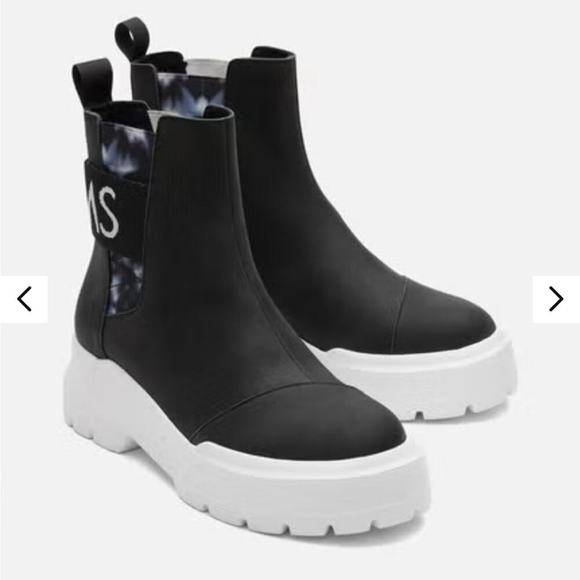 Toms Shoes - Toms Womens Alpargata Combat Black Leather Tie Dye Size 7 New